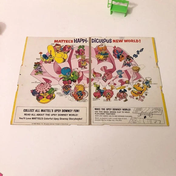 Vintage 1969 Mattel  Upsy Downsy Pudgy Fudgy Doll Playset with Board and Book - Picture 3 of 16